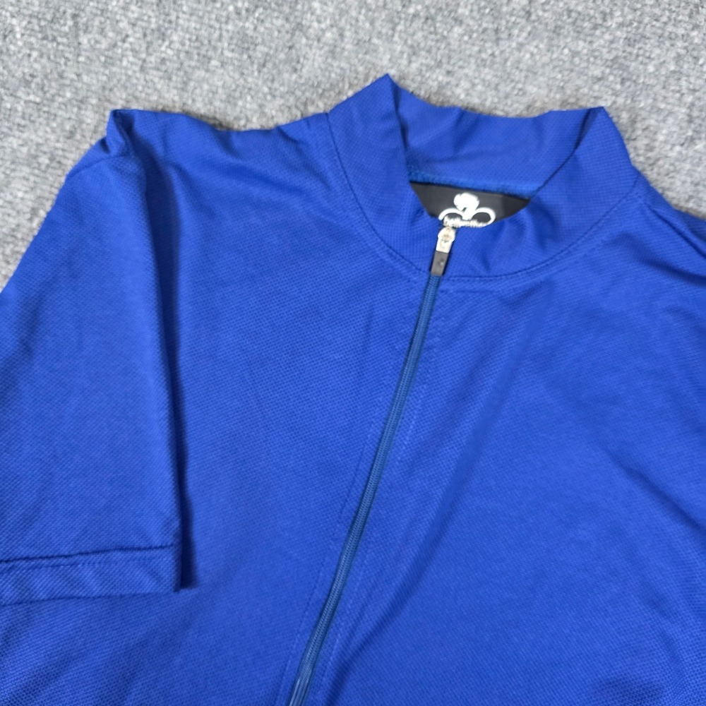 Bellwether Blue Short Sleeve Cycling Jersey Medium Polyester‎ Zip Up Bike Shirt